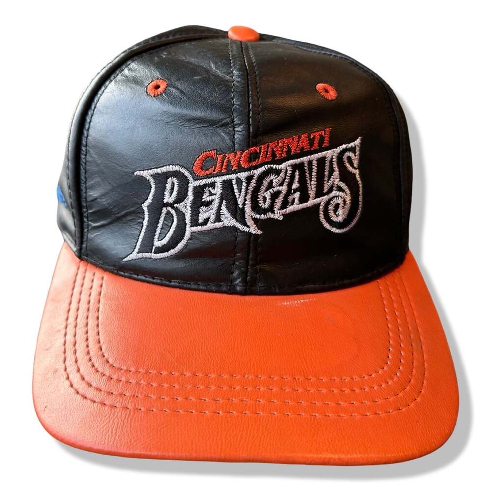 Vintage Modern Brand Cincinnati Bengals Leather Snapback Hat